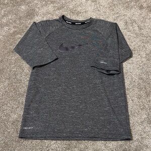 Nike Swim Boy’s Dark Gray Dri-FIT Rashguard